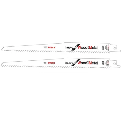 Produktbild von Bosch 2609256712, Säbelsägeblatt, Nicht-eisenhaltiges Metall, Holz, Bimetallisch, 20,7 cm, 22,8 cm, 2 Stück(e)