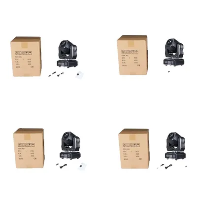 Immagine prodotto di Lampada a testa mobile a LED, 75W super luminosa, 3 prismi gobo, 4 pezzi, spina UE