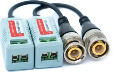Produktbild von SYSTEM-S 2x UTP Kabel 10 cm Screw Lock zu BNC Stecker für HD Kameras Adapter in Schwarz