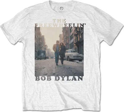 Produktbild von Bob Dylan The Freewheelin' White L T-Shirt