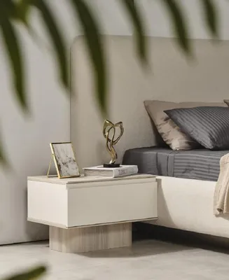 Produktbild von Schlafzimmer Bett Nachttisch Garnitur Gruppe Holz Modern Set Design Luxus