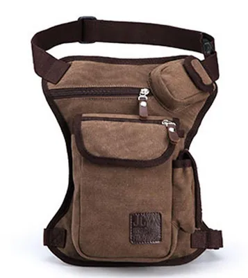 Produktbild von Beintasche Motorrad Canvas Reitertasche Leg Bag Kaffee 18x6x32cm