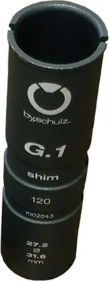 Zdjęcie produktu dla by.schulz 10337 Tuleja redukcyjna 27,2 - 31,6 mm szara, aluminiowa, 120 mm, czarna