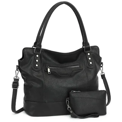 Produktbild von Handtasche Damen Schultertasche - Set Shopper Umhängetasche Henkeltasche Mit abnehmbarem Schultergurt für Einkauf Reise Büro Schule