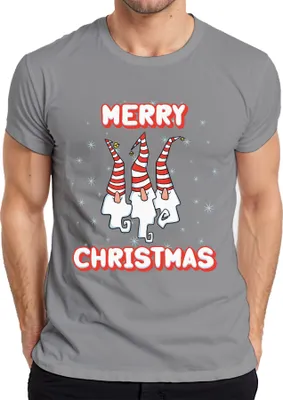 Produktbild von Merry Christmas Schweden Gnome - Weihnachten Weihnachtsgeschenk Christmas Herren T-Shirt, Grau, XXL