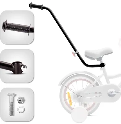 Produktbild von Universal Schubstange für Kinderfahrrad Fahrrad Schiebestange universale Haltestange schwarz