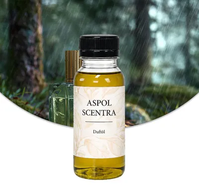 Produktbild von Aspol Scentra Waldregen UFIREADY Duftöl für Kerzen und Diffusoren 100 ml, KI-generiertes Bild
