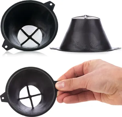 Obrázok produktu pre Rosfix Sitko na Farbu Čierne 80×50×60 mm – Opakovane Použiteľné Filtračné Sitko pre Striekacie Pištole a Striekacie Pištole
