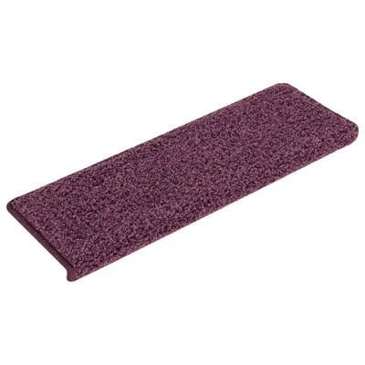 Image de Tapis d'escalier 15 pièces 65 x 21 x 4 cm Violet foncé Bord rectangulaire