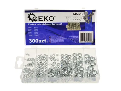Obrázek produktu pro GEKO Sada nerezových matic 300ks G02919