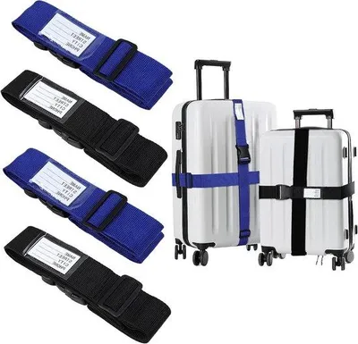 Image de Lot de 4 étiquettes pour bagages - Accessoires de voyage