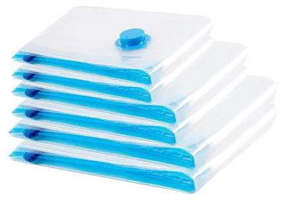 Produktbild von Vakuumbeutel Aufbewahrungsbeutel Kompressionsbeutel - 6 Stück - Wiederverwendbar - 100 x 80 cm, 60 x 80 cm, 40 x 60 cm - Für Kleidung und Bettwäsche