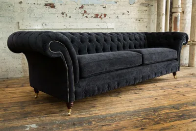 Produktbild von Hochwertige Chesterfield Couch Polster Viersitzer Textil Sofa Webstoff xxl stoff