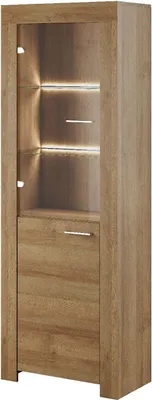 Produktbild von Vitrine SKY SWT70 Wohnzimmerschrank Schrank Vitrinenschrank Eiche Riviera