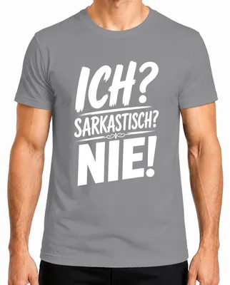 Imagen del producto de ¿Yo? ¿Sarcástico? ¡Nunca! Ironía, humor, sarcasmo, declaración. Camiseta para hombre, gris, talla L