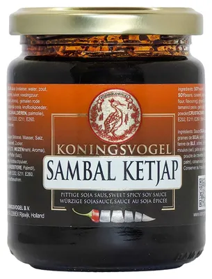 Produktbild von Koningsvogel Sambal Ketjap 300g – Würzige indonesische Chilipaste mit Sojasauce