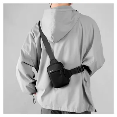 Produktbild von Kleine Sling Bag Brusttasche für Herren und Damen, wasserdichte Umhängetasche für Outdoor-Aktivitäten