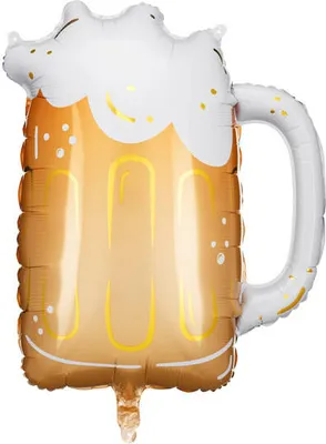 Immagine prodotto di Pallone in foil formato birra 66x54cm marrone/bianco