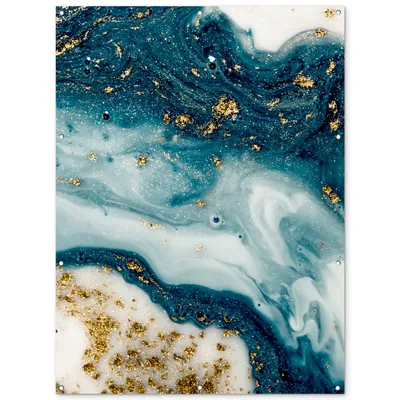 Obrázek produktu pro MuchoWow® Venkovní plakát - Zahradní dekorace - Zahradní plakáty na zahradu - Mramor - Barva - Třpytky - Zlatá - 160x120x0,2cm