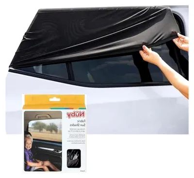 Produktbild von Sonnenschutz für Autoscheiben – 2er-Pack – Atmungsaktives Mesh-Gewebe – Schützt vor Sonne, Insekten und kühlt das Auto – Schwarz