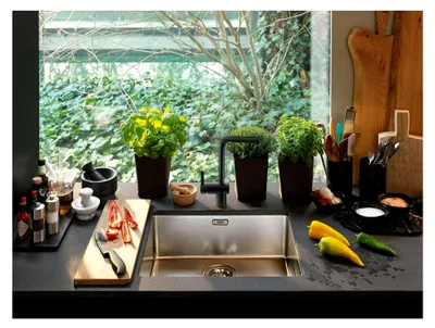 Produktbild von 115.0550.424, Küchenarmatur Atlas Neo, Black stainless steel