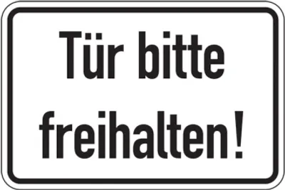 Produktbild von Dreifke® Türschild, Tür bitte freihalten!, 100 x 150, Folie | Folie selbstkle...