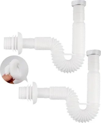 Immagine prodotto di Tubo flessibile per scarico sanitario da 1 1/4 pollici per cabine da bagno, regolabile da 320 a 780 mm