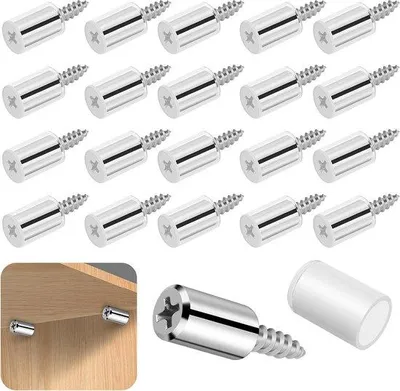 Produktbild von Silikonbeschermde haken mit Anti-Slip - 20 Stück - Selbstschrauben - für Küchen- und Bücherregal Füße