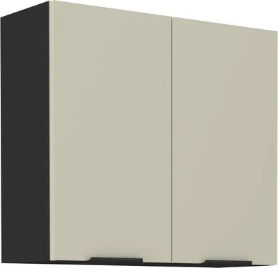 Immagine prodotto di Mobile cucina superiore AGAFIJA - larghezza 80 cm, cashmere / nero