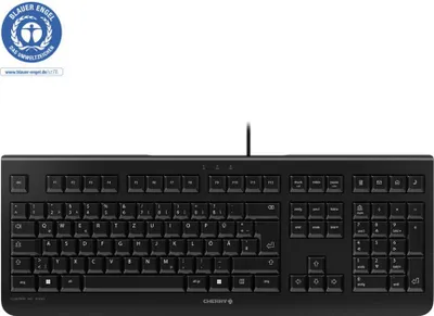 Produktbild von CHERRY KC 1000, Volle Größe (100%), Kabelgebunden, USB, QWERTZ, Schwarz