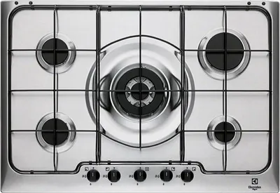 Image de Electrolux PX750UV Table de cuisson en acier inoxydable Intégré gaz 5 brûleurs
