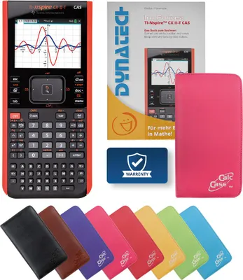 Produktbild von TI-Nspire CX II-T CAS Grafikrechner mit Schutztasche pink & Fachbuch