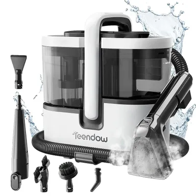 Productafbeelding van Stofzuiger voor tapijten, 1800W vermogen, 16 kPa zuigkracht, twee waterreservoirs van 1600 ml / 1500 ml, stoomtemperatuur ≥ 100°C, productafmetingen 342×190×325 mm