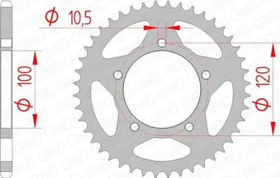 Produktbild von AFAM Kettenrad Stahl Standard - 520