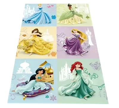 Produktbild von Kinderteppich 120x160 cm - Prinzessinnen und ihre Schlösser