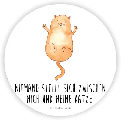 Produktbild von Mr. & Mrs. Panda rundmagnet Katze Umarmen - Weiß - Geschenk, magnet für pinwand, Kater, Lebensmittelpunkt, zettelhalter, Cat, Kühlschrankmagnet, kühlschrank, Freundin