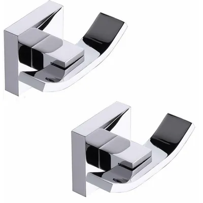 Produktbild von Handtuchhaken Doppel Chrom Finish 2er Pack