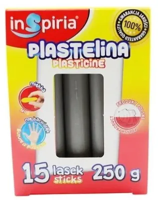 Obrázek produktu pro Plastelína šedá 15 kusů 250 g – InSpiria