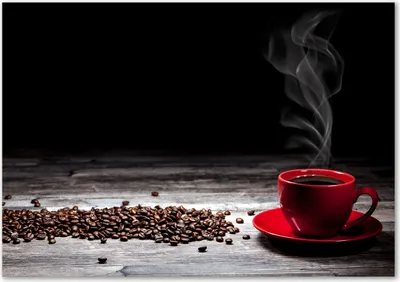 Produktbild von Tulup® Leinwandbild - 100x70 cm - Wandkunst - Drucke auf Leinwand - Leinwanddruck  - Essen & Getränke - Rot - Aromatischer Kaffee