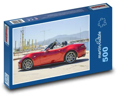 Produktbild von Puzzle 500 Rotes Cabrio an der Küste - martinpuzzle