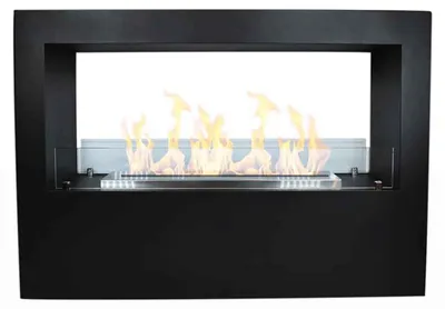 Immagine prodotto di Giotto - Camino a bioetanolo da terra per interno ed esterno 100x30xH70 cm, colore nero