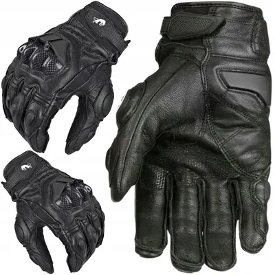 Produktbild von Motorradhandschuhe rutschfest Touchscreen Schwarz Größe L