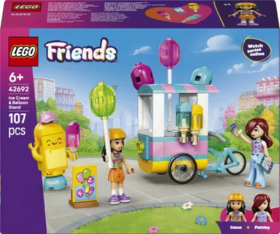 Immagine prodotto di LEGO Friends Bancarella dei Gelati con Palloncini 42692 Set da Costruzione 107 Pezzi 6 Anni