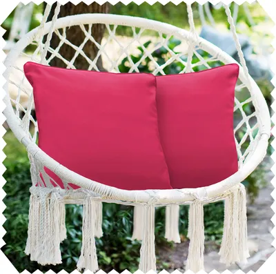 Produktbild von novely® 2er-Set OUTDOOR DEKOKISSEN - Wasserabweisende Zierkissen - Wetterfester Kissenbezug - Kissenhülle in 45x45 cm - Farbe: 4850 Himmbeere | Ausführung: nur Bezüge (ohne Füllung)