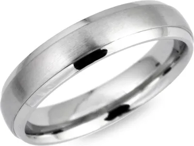 Produktbild von Unique Ring Edelstahl matt, polierte Kanten, schlicht 5mm R9150