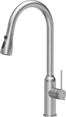 Produktbild von QUADRON Küchenarmatur JESSICA Q LINE SteelQ, Mischbatterie 360°, Armatur Küche Edelstahl, Farbe: Stahl, Höhe: 47 cm, Wasserhahn für Küche