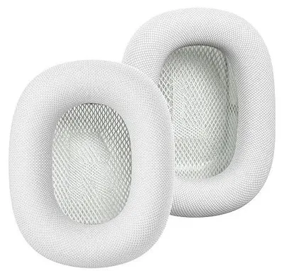 Zdjęcie produktu dla Nauszniki do airpods max wymienne szaro białe piankowe tkanina siatka