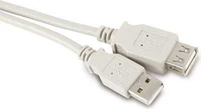 Produktbild von 3,00 m USB 2.0 Verlängerungskabel grau (Stecker A - Buchse A)