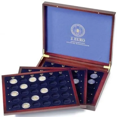 Produktbild von Münzkassette VOLTERRA TRIO deLuxe, für 80 2€-Gedenkmünzen Deutsche Bundesländer Kapseln