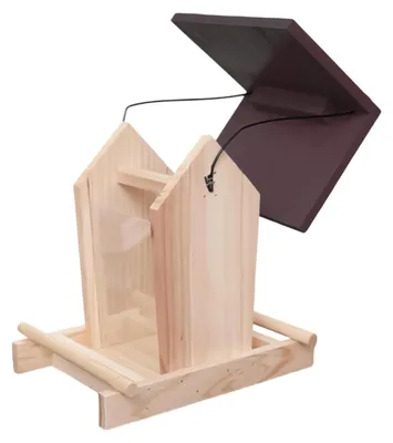 Productafbeelding van Houten Vogelvoederhuisje met Zitstok